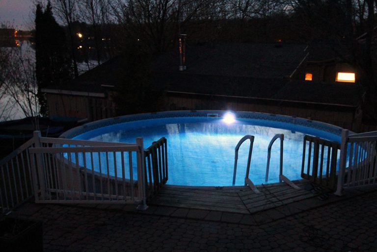 lights around above ground pool